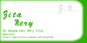 zita mery business card