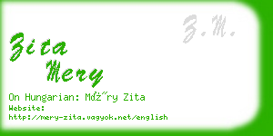 zita mery business card